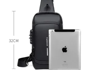 Men’s Sleek Anti-Theft PU Leather Crossbody Bag - Image 2