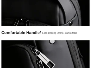 Men’s Sleek Anti-Theft PU Leather Crossbody Bag - Image 5