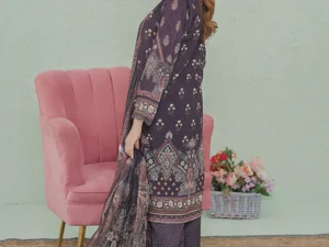 GF-01 3-Piece Unstitched Printed Lawn Suit – Summer Collection 2025 - Image 2
