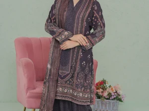 GF-01 3-Piece Unstitched Printed Lawn Suit – Summer Collection 2025 - Image 1
