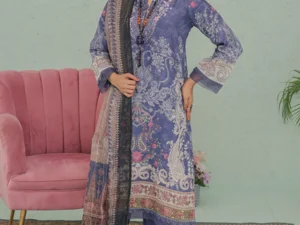 GF-02 Festive 3-Piece Unstitched Printed Lawn Dress – Summer 2025 - Image 2