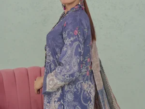 GF-02 Festive 3-Piece Unstitched Printed Lawn Dress – Summer 2025 - Image 4
