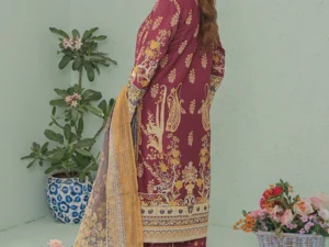 GF-03 Elegant 3-Piece Unstitched Printed Lawn Suit – Summer 2025 - Image 2