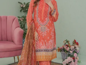 GF-04 Classic 3-Piece Unstitched Printed Lawn Suit – Summer 2025 - Image 1