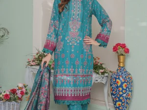 GF-06 Digital Printed Lawn Suit – Unstitched 3-Piece for Summer 2025 - Image 1