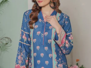 GF-07 Unstitched Printed Lawn Suit – Stylish 3-Piece Set for Summer - Image 1