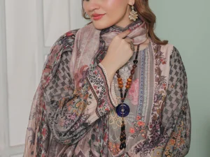 GF-08 Unstitched Digital Printed Lawn Suit – 3-Piece Summer Set - Image 2