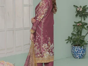 GF-10 Unstitched Printed Lawn Suit – Stylish 3-Piece Summer Set - Image 2