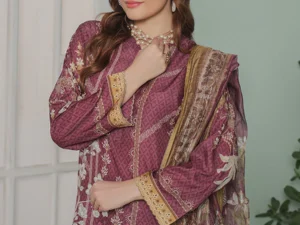 GF-10 Unstitched Printed Lawn Suit – Stylish 3-Piece Summer Set - Image 3