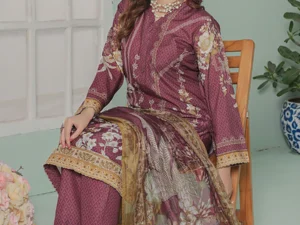 GF-10 Unstitched Printed Lawn Suit – Stylish 3-Piece Summer Set - Image 4