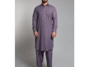 Gul Ahmed Gents Purple Suit - Image 2