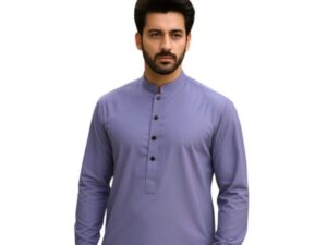 Gul Ahmed Unstitched Purple Gents Fabric - Image 1