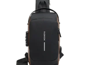 Men’s Sleek Anti-Theft PU Leather Crossbody Bag - Image 1