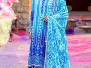 GulAhmed 3 Piece Unstitched Lacquer Printed Lawn Suit | Summer Collection 2025 - Image 1