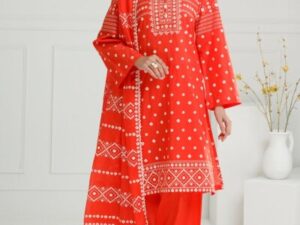 GulAhmed 3 Piece Lacquer Lawn Suit – Unstitched Summer Collection 2025 | Elegant Printed Fabric - Image 1