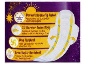 Molped Maxi Thick Extra Long Pads with 3D Barrier - Image 2