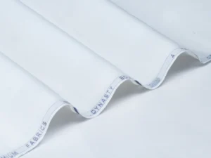 Dynasty Bold Off White | Cotton Gents Fabric - Image 1