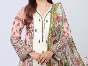 Gul Ahmed Regalia Embroidered Lawn Suit 3 Piece Unstitched – RGF-32038 - Image 4