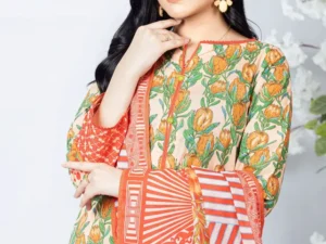 Gul Ahmed Regalia Printed Lawn Suit 3 Piece Unstitched – RGF-32034 | Summer 2025 Collection - Image 1