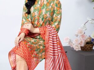Gul Ahmed Regalia Printed Lawn Suit 3 Piece Unstitched – RGF-32034 | Summer 2025 Collection - Image 3