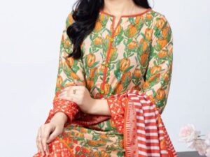 Gul Ahmed Regalia Printed Lawn Suit 3 Piece Unstitched – RGF-32034 | Summer 2025 Collection - Image 4