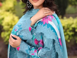Charizma CRB5-03 – Luxury Embroidered Lawn Suit for Women | Summer Collection 2025 - Image 3