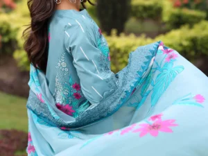 Charizma CRB5-03 – Luxury Embroidered Lawn Suit for Women | Summer Collection 2025 - Image 4