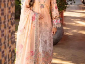 SN5-03 – 3-PC Unstitched Embroidered Lawn Suit for Women - Image 3