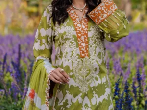 CC5-08 – 3-PC Unstitched Embroidered Lawn Suit | Elegant Summer Collection 2025 - Image 2