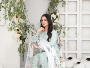 Tawakkal D-1238 Saija – Premium Embroidered Lawn Suit for Women - Image 3