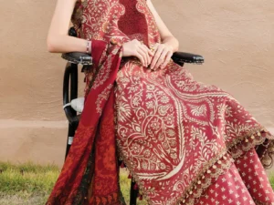 Maria B M.Prints 12-A – 3 Piece Unstitched Lawn Suit - Image 2