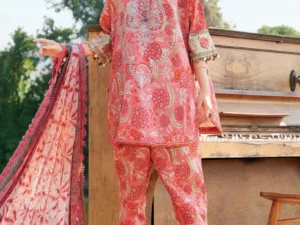 Maria B M.Prints 13-A – 3 Piece Unstitched Suit - Image 4