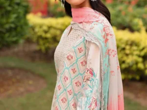 Charizma Infinity CIN5-06 – Premium 3-PC Embroidered Lawn Suit - Image 3