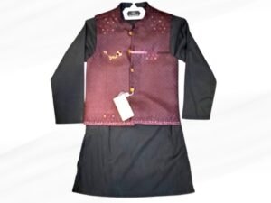 Elegant Black Kurta Shalwar for Boys - Image 1