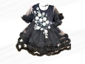 Stylish Black Baby Frock | Elegant Party Wear Dress for Girls - Image 1