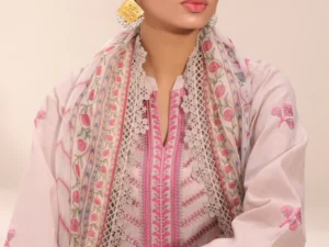 Zellbury 1552 – Women’s Embroidered Unstitched 3Pc Suit (Shirt, Shalwar & Dupatta) - Image 2