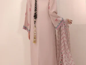 Zellbury 1552 – Women’s Embroidered Unstitched 3Pc Suit (Shirt, Shalwar & Dupatta) - Image 6