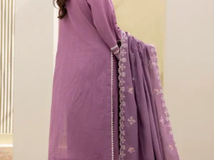 Zellbury 0299 – Women’s Embroidered Unstitched 3Pc Suit - Image 2