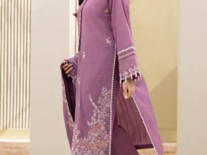 Zellbury 0299 – Women’s Embroidered Unstitched 3Pc Suit - Image 3
