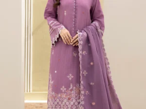 Zellbury 0299 – Women’s Embroidered Unstitched 3Pc Suit - Image 7