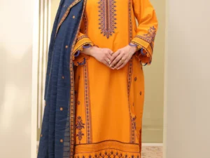 Zellbury 0820 – Women’s Embroidered Unstitched 3Pc Suit - Image 2