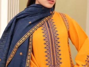 Zellbury 0820 – Women’s Embroidered Unstitched 3Pc Suit - Image 4