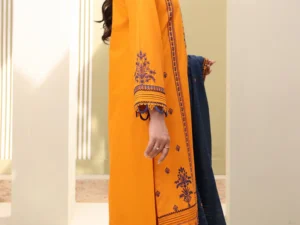 Zellbury 0820 – Women’s Embroidered Unstitched 3Pc Suit - Image 6