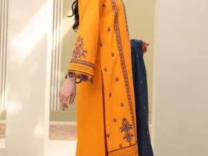 Zellbury 0820 – Women’s Embroidered Unstitched 3Pc Suit - Image 7