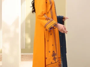 Zellbury 0820 – Women’s Embroidered Unstitched 3Pc Suit - Image 8