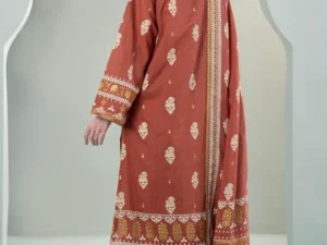 Zellbury 0335 – Women’s Unstitched Shirt Shalwar Dupatta 3Pc Suit - Image 2