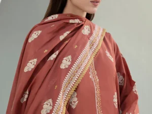 Zellbury 0335 – Women’s Unstitched Shirt Shalwar Dupatta 3Pc Suit - Image 3