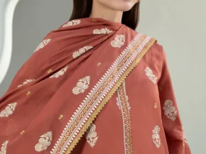 Zellbury 0335 – Women’s Unstitched Shirt Shalwar Dupatta 3Pc Suit - Image 4