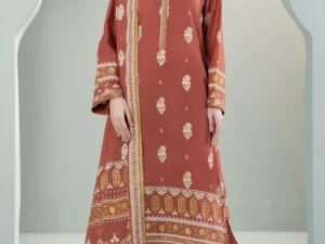 Zellbury 0335 – Women’s Unstitched Shirt Shalwar Dupatta 3Pc Suit - Image 1
