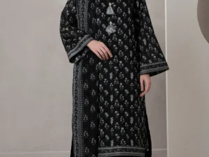 Zellbury Monochrome Unstitched Lawn 3Pc Suit – WUS25X30648 (Summer 2025) - Image 1